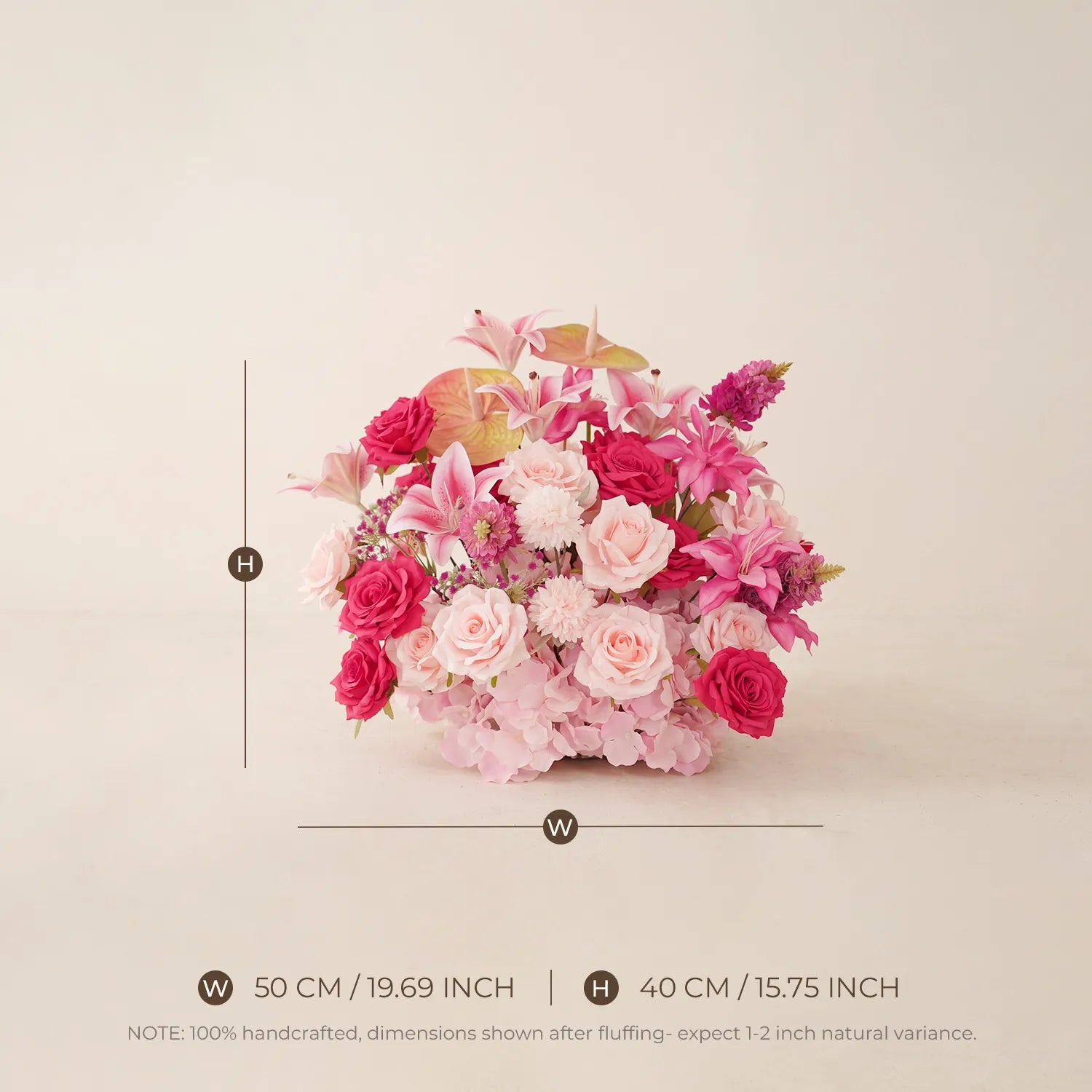 Pink & White Outdoor Wedding Decor | One-Stop Flower Wall, Flower Rows & Table Decor