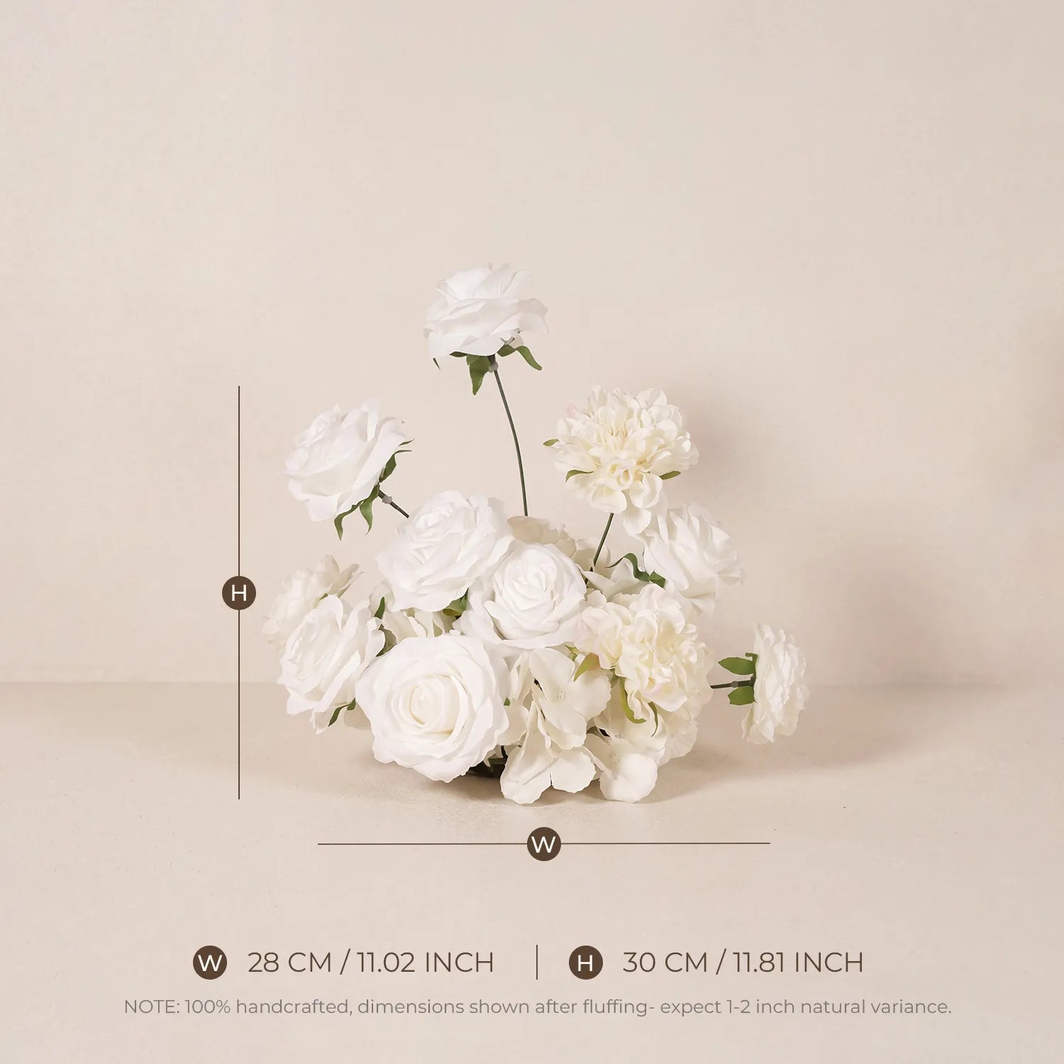 Uflower Elegant Minimalist White Sweetheart Table Decor | One-Stop Styling