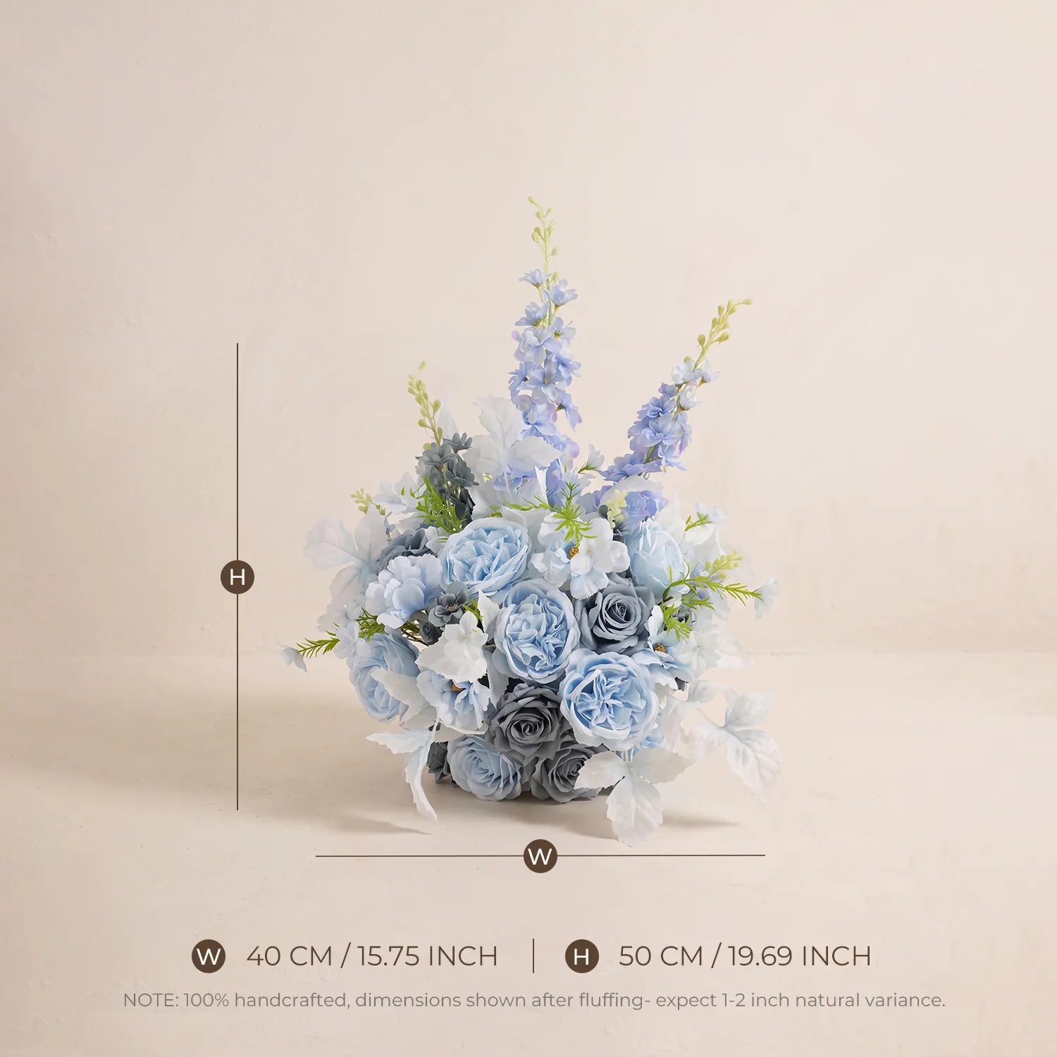 Uflower Romantic Blue Wedding Decor One-Stop Styling | Bridal Bouquet, Boutonnieres, Table Flowers