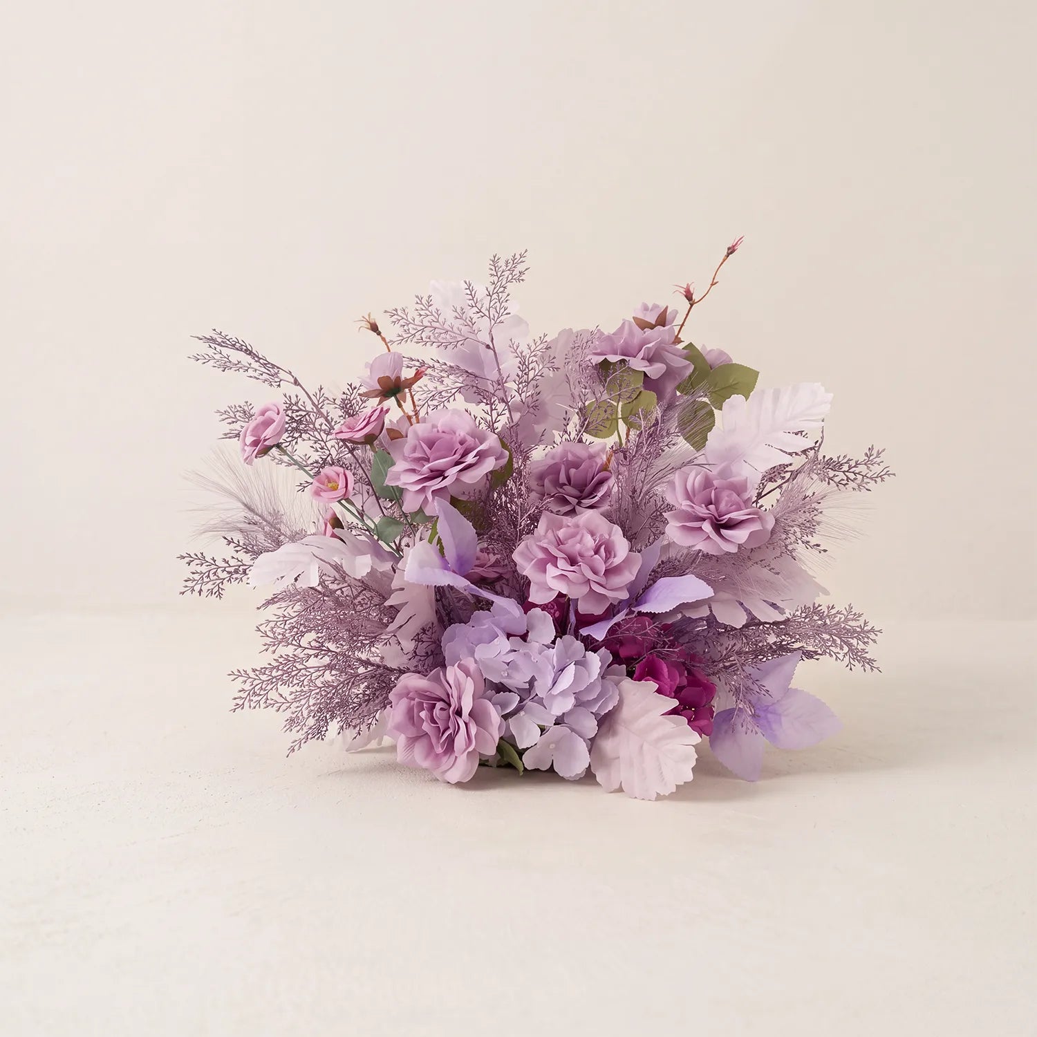 Uflower Taro Purple Wedding Decorations | One-Stop Wedding Styling with Arch, Bridal Bouquet, Chair Flowers & Floral Rows