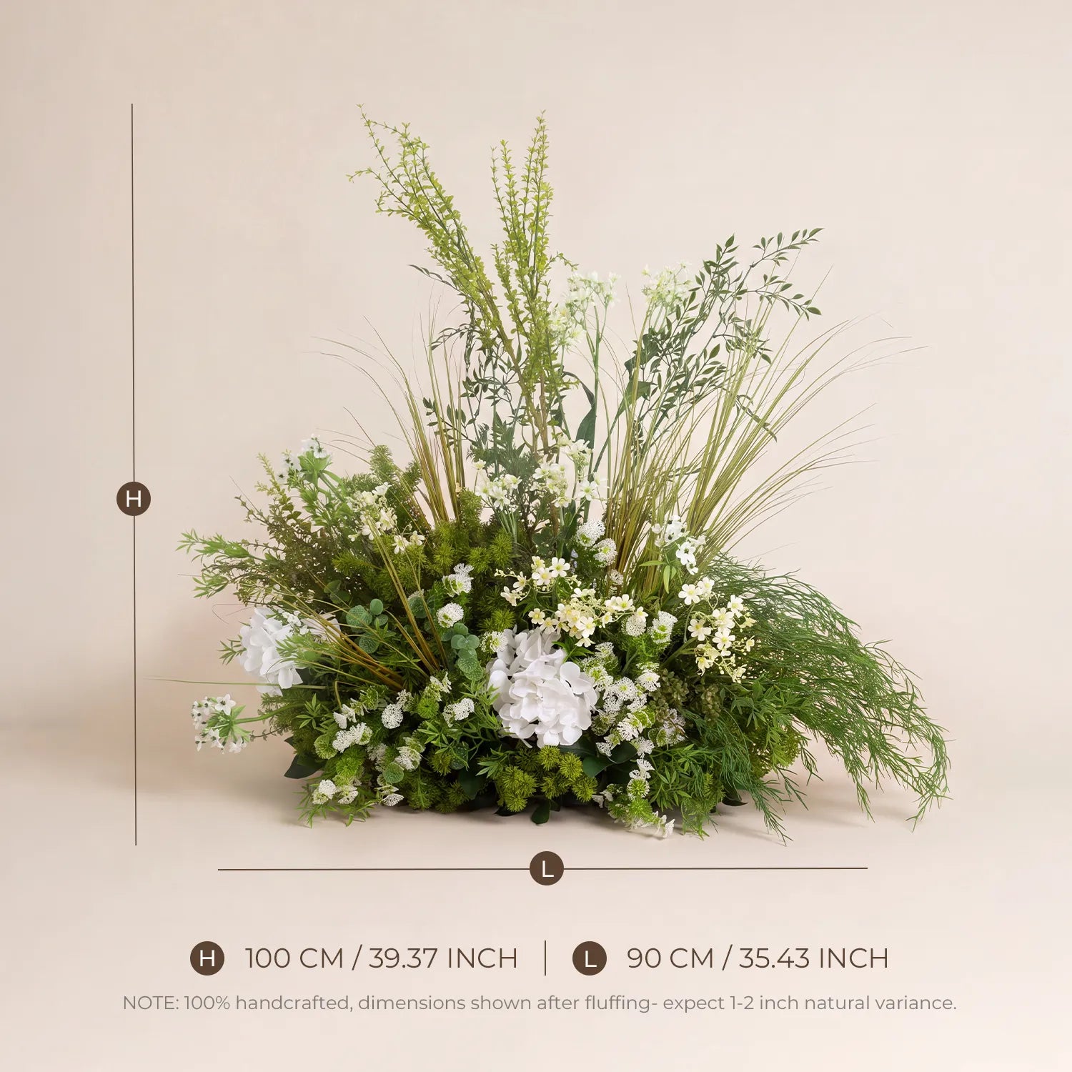 Elegant Wedding Floral Decor – Ground Flowers, Centerpieces & Welcome Sign