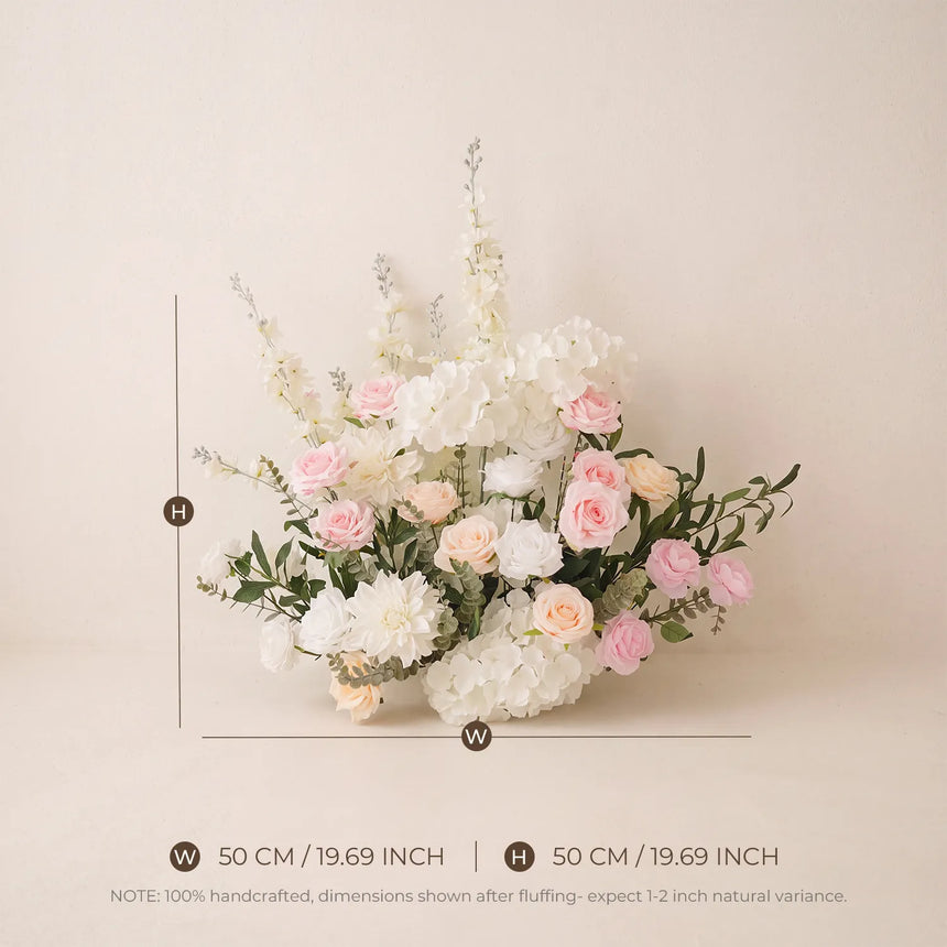 Romantic Pink Beach Wedding Decor One-Stop Styling| Ground Flowers & Table Flowers