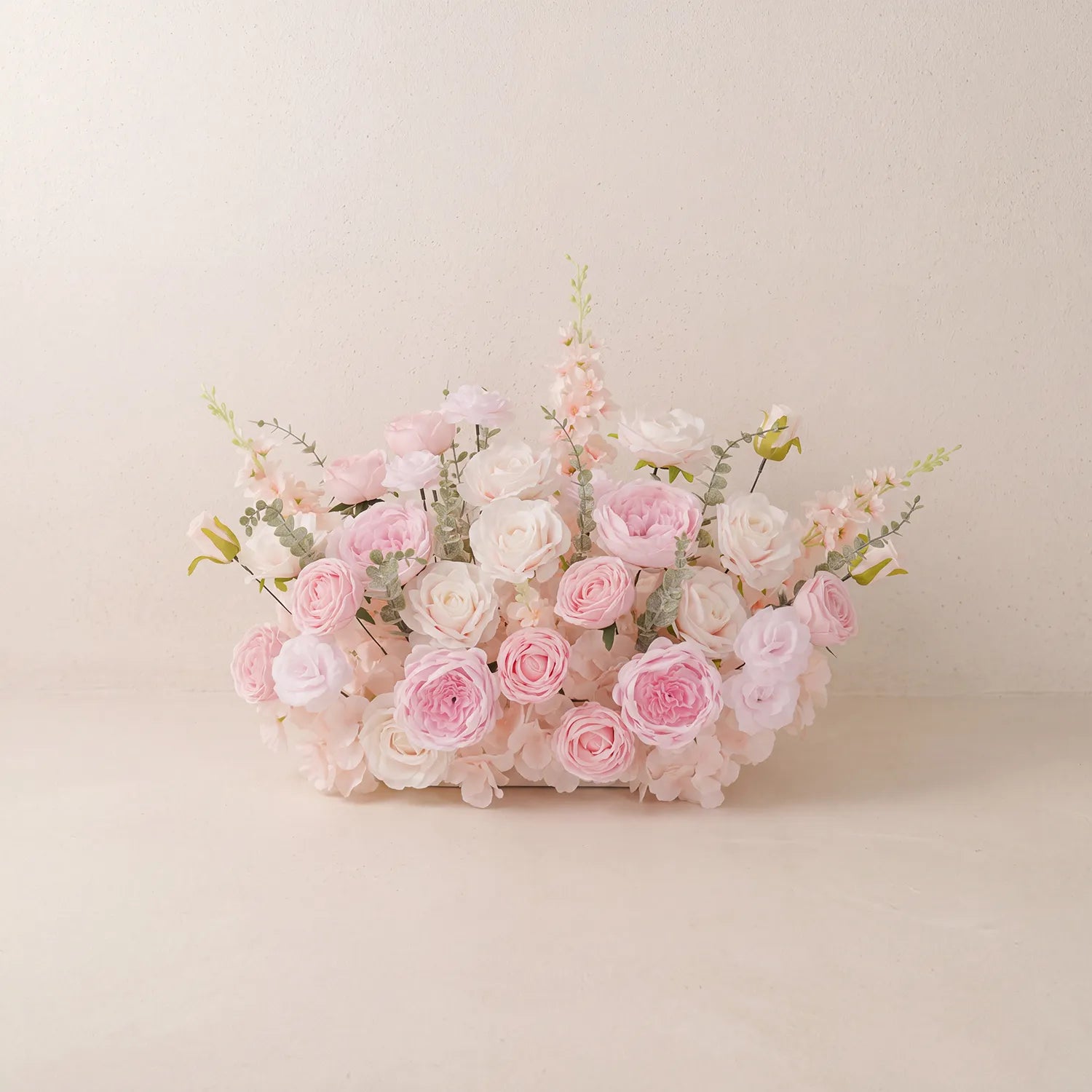 Romantic Pink Beach Wedding Decor | Ground Flowers & Table Flowers