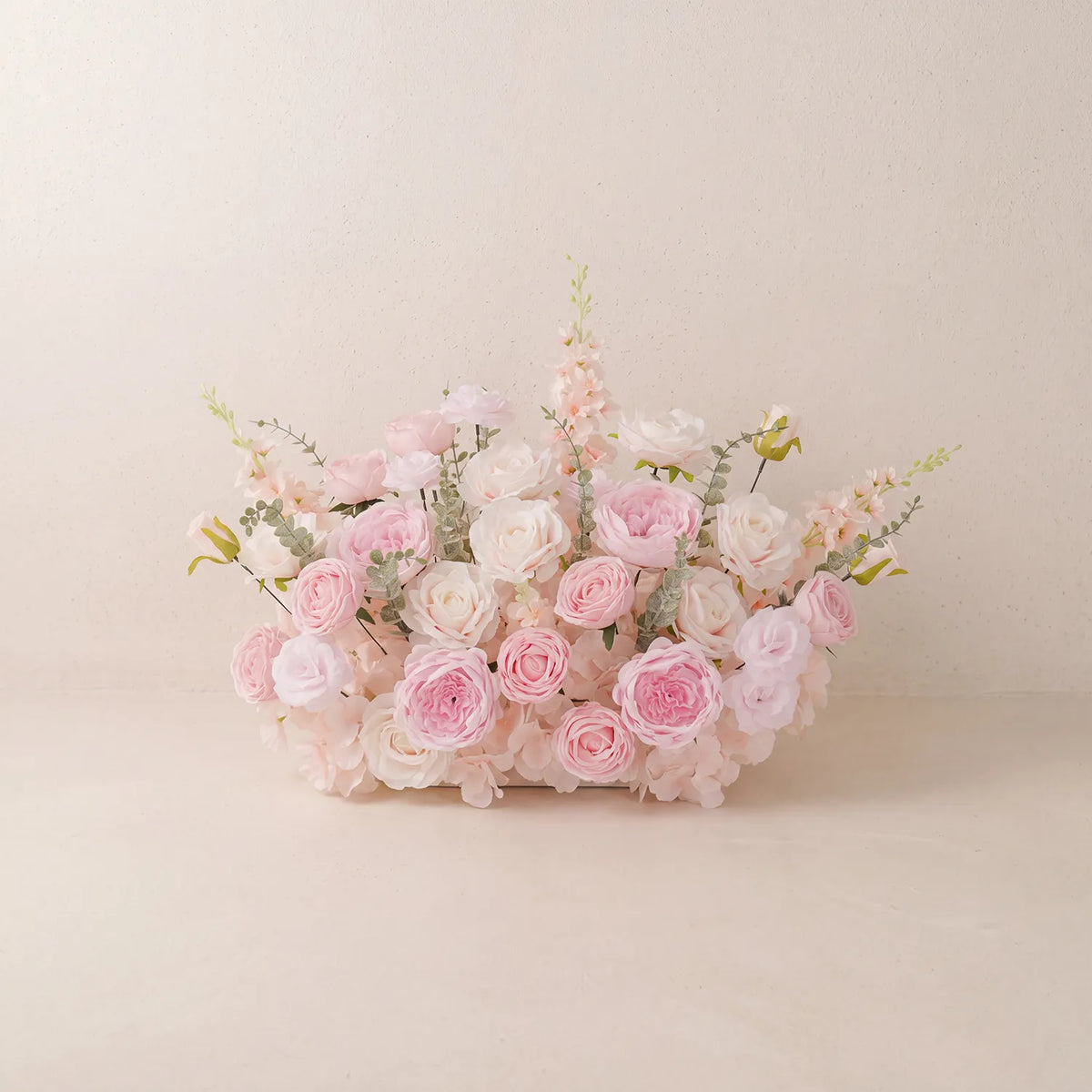 Romantic Pink Beach Wedding Decor | Ground Flowers & Table Flowers