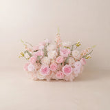 Romantic Pink Beach Wedding Decor | Ground Flowers & Table Flowers