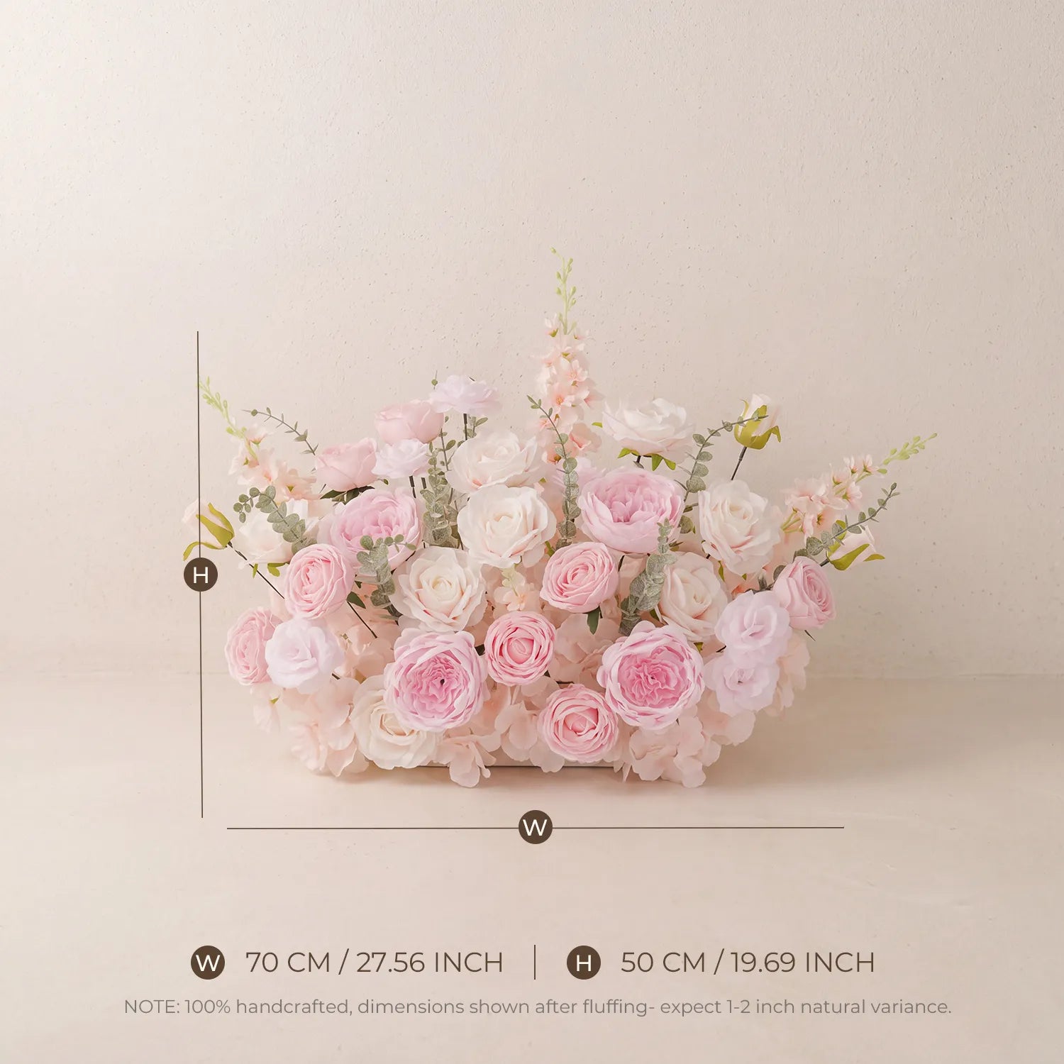Romantic Pink Beach Wedding Decor | Ground Flowers & Table Flowers