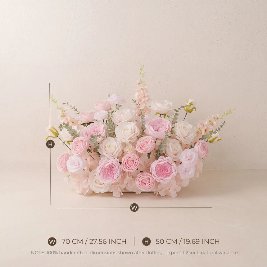 Romantic Pink Beach Wedding Decor One-Stop Styling| Ground Flowers & Table Flowers
