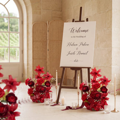 Uflower Wedding Chair Flower Decorations  Artificial Aisle Flowers in Multiple Colors MD80076-02