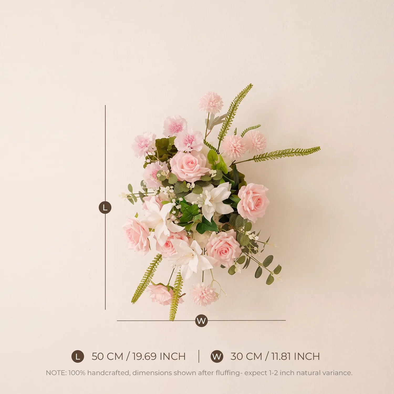 Uflower Pink Wedding Decorations | One-Stop Styling with Floral Wall, Table Flowers, Chair Flowers & Wreaths