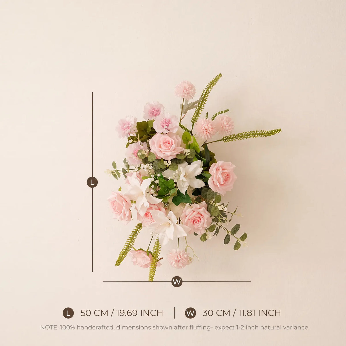 Uflower Pink Wedding Decorations | One-Stop Styling with Floral Wall, Table Flowers, Chair Flowers & Wreaths