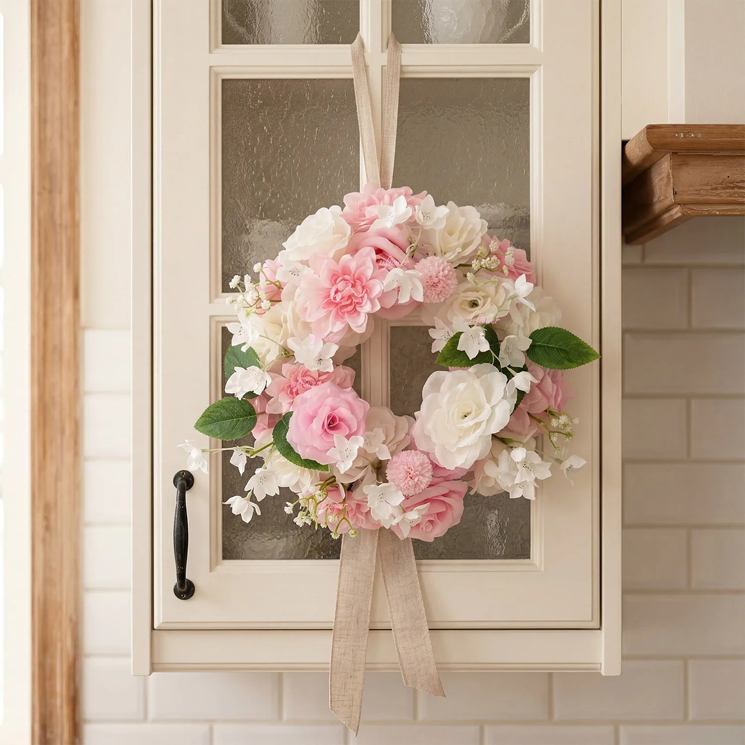 Romantic Artificial Floral Wreath for Wedding, Door & Home Decor MF80004