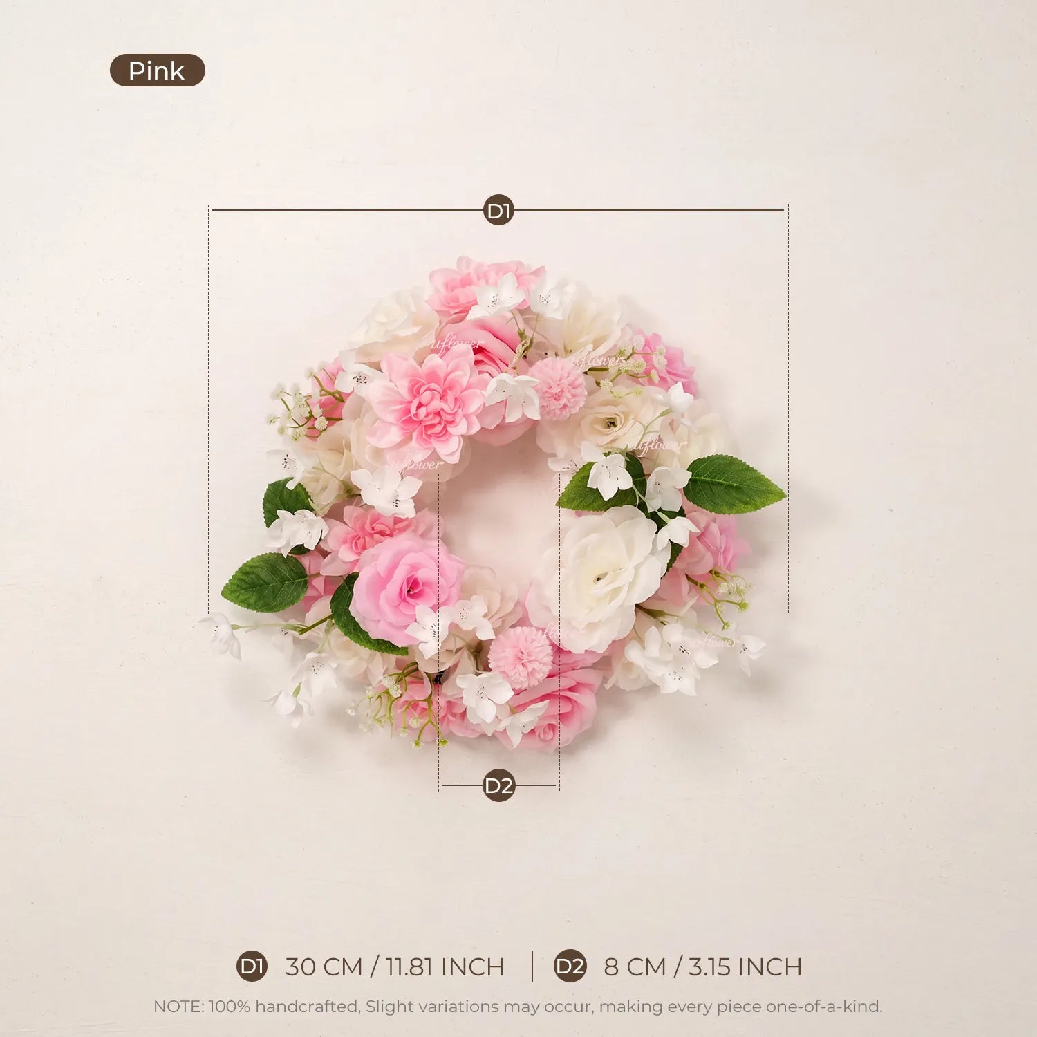 Romantic Artificial Floral Wreath for Wedding, Door & Home Decor MF80004