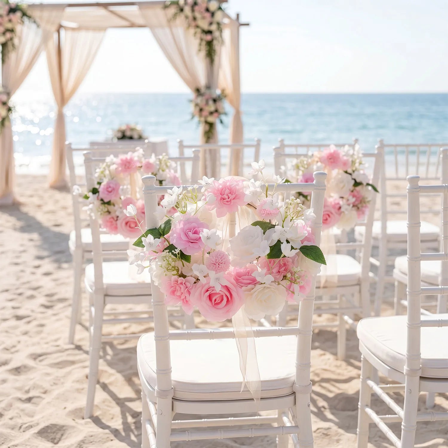 Romantic Artificial Floral Wreath for Wedding, Door & Home Decor MF80004