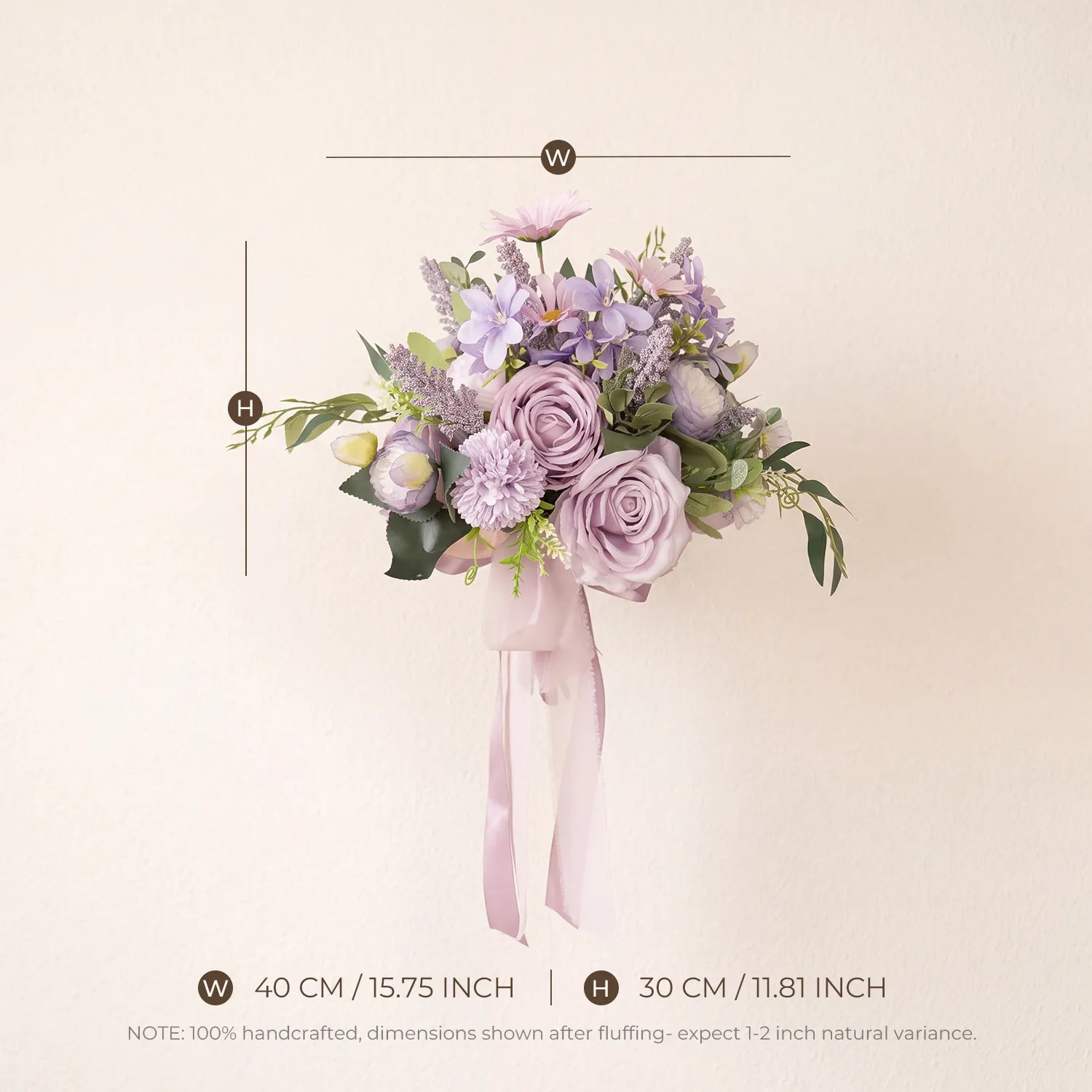 Uflower Taro Purple Wedding Decorations | One-Stop Wedding Styling with Arch, Bridal Bouquet, Chair Flowers & Floral Rows
