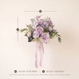 Uflower Taro Purple Wedding Decorations | One-Stop Wedding Styling with Arch, Bridal Bouquet, Chair Flowers & Floral Rows