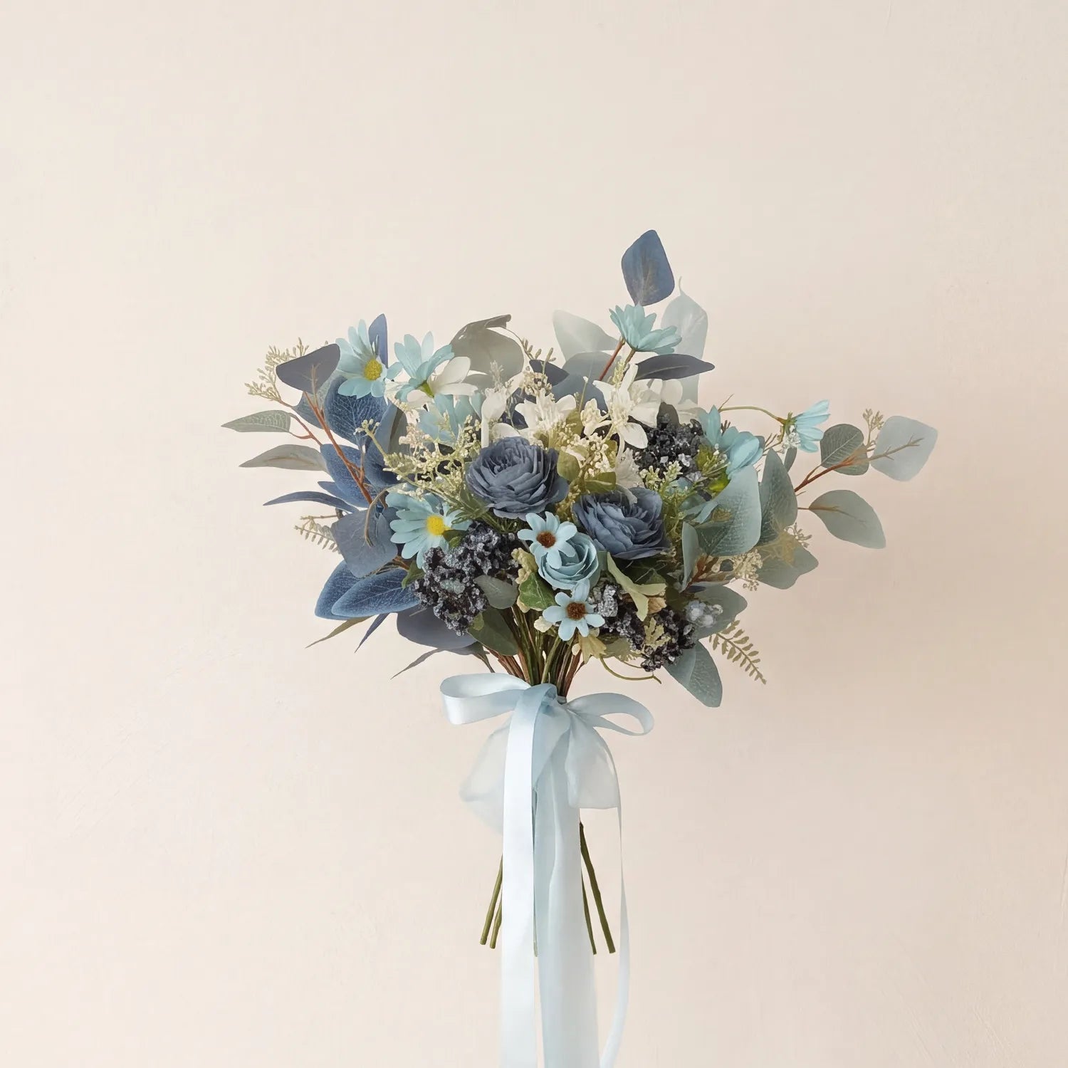 Uflower Romantic Blue Wedding Decor One-Stop Styling | Bridal Bouquet, Boutonnieres, Table Flowers