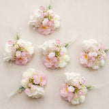 Uflower Wrist Corsages in Blush White MG80009-04*6