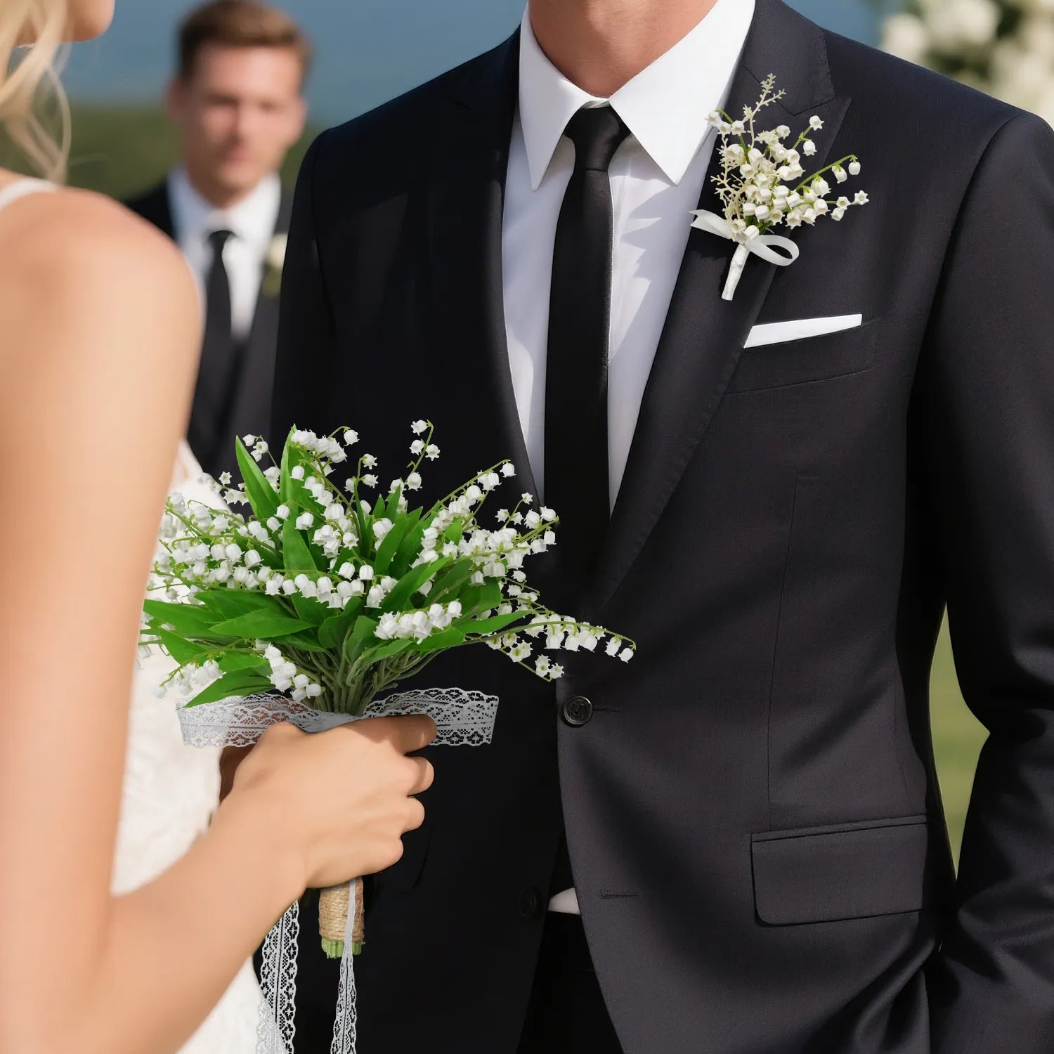 Uflower Boutonnieres in Ivory MG80012-03*6