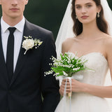 Uflower Boutonnieres in Ivory MG80012-02*6