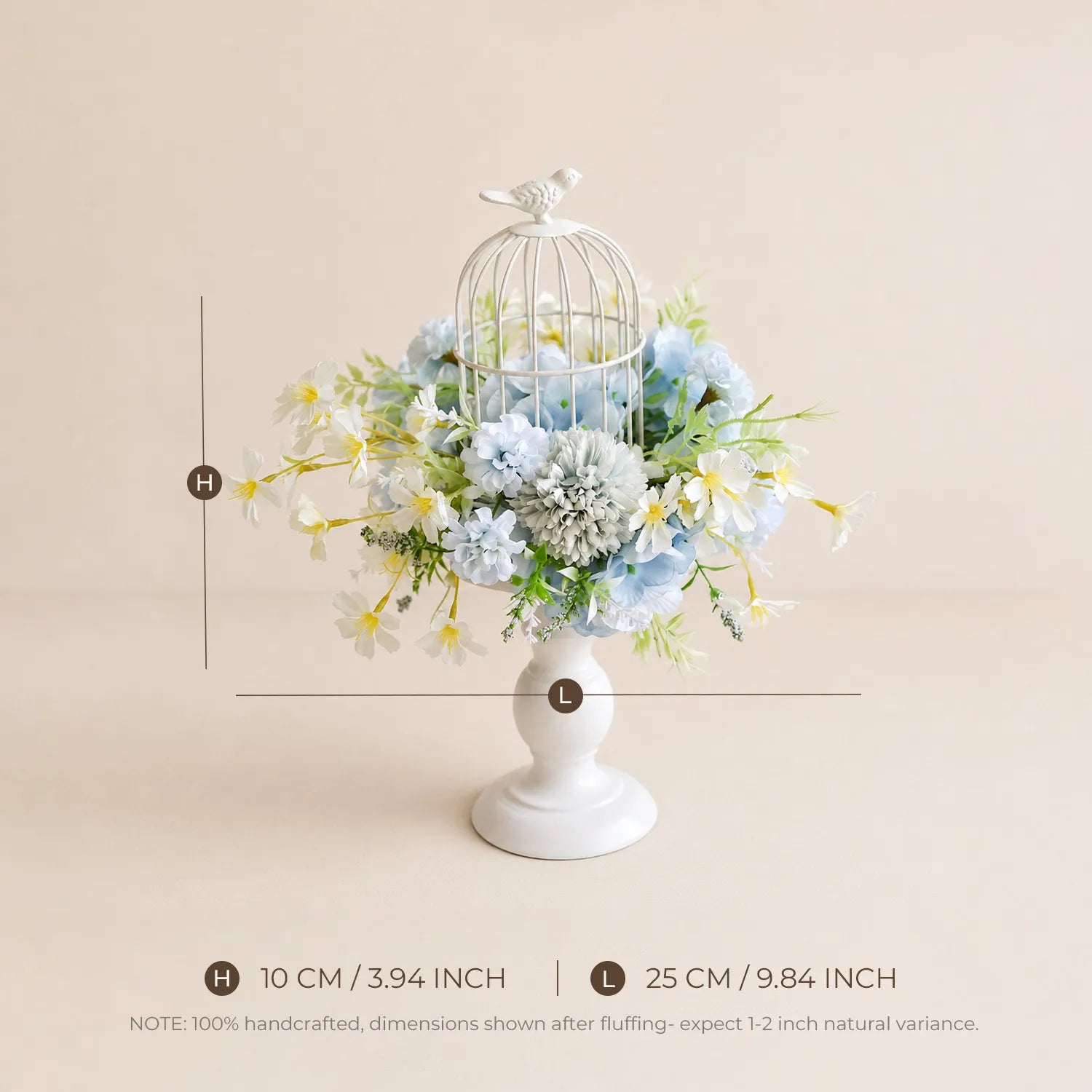 Blue Wedding Decor Set | Horn Arch, Aisle Flowers & Table Centerpieces