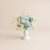 Blue Wedding Decor Set | Horn Arch, Aisle Flowers & Table Centerpieces