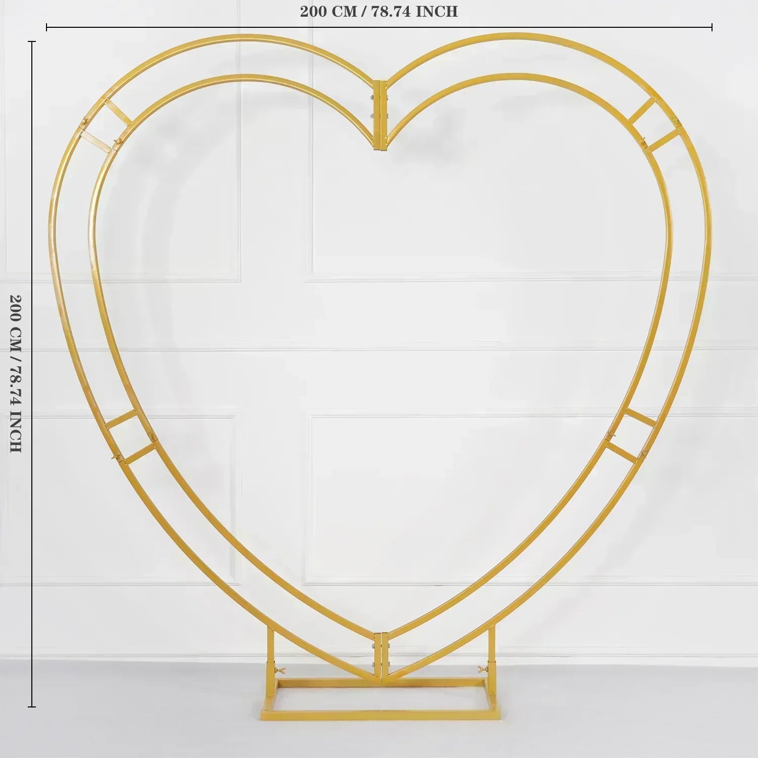 Uflower 2m*2m White Rose Heart-Shaped Arch Wedding Decor MC80015 - Uflower
