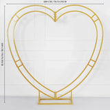 Uflower 2m*2m White Rose Heart-Shaped Arch Wedding Decor MC80015 - Uflower