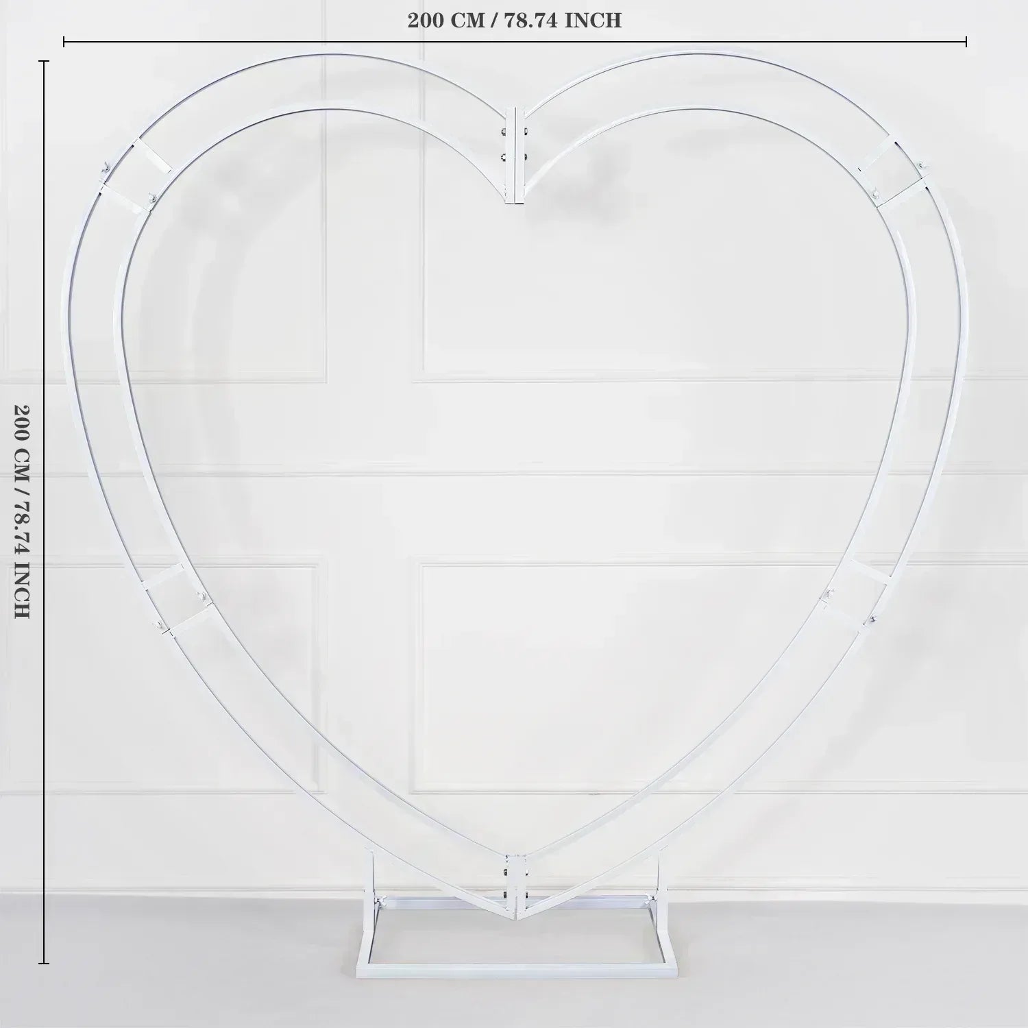 Uflower 2m*2m White Rose Heart-Shaped Arch Wedding Decor MC80015 - Uflower