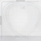 Uflower 2m*2m White Rose Heart-Shaped Arch Wedding Decor MC80015 - Uflower