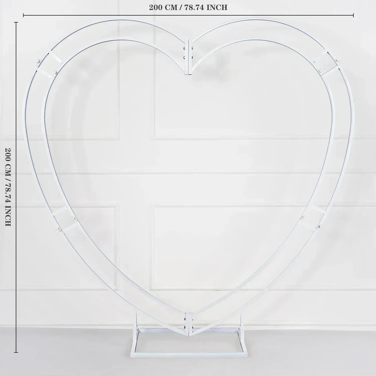 Uflower 2m*2m White Rose Heart-Shaped Arch Wedding Decor MC80015 - Uflower