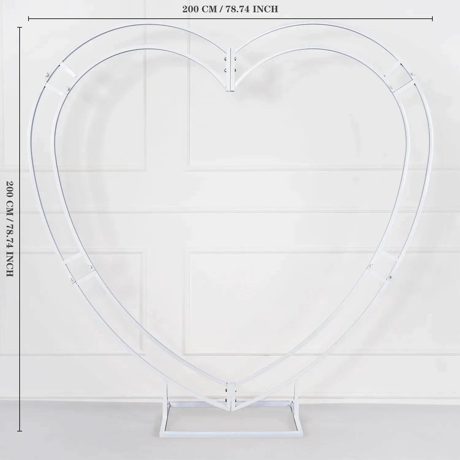 Uflower 2M Heart Arch Stand Wedding Background Event Floral Decor Props MSD80001-01 - Uflower