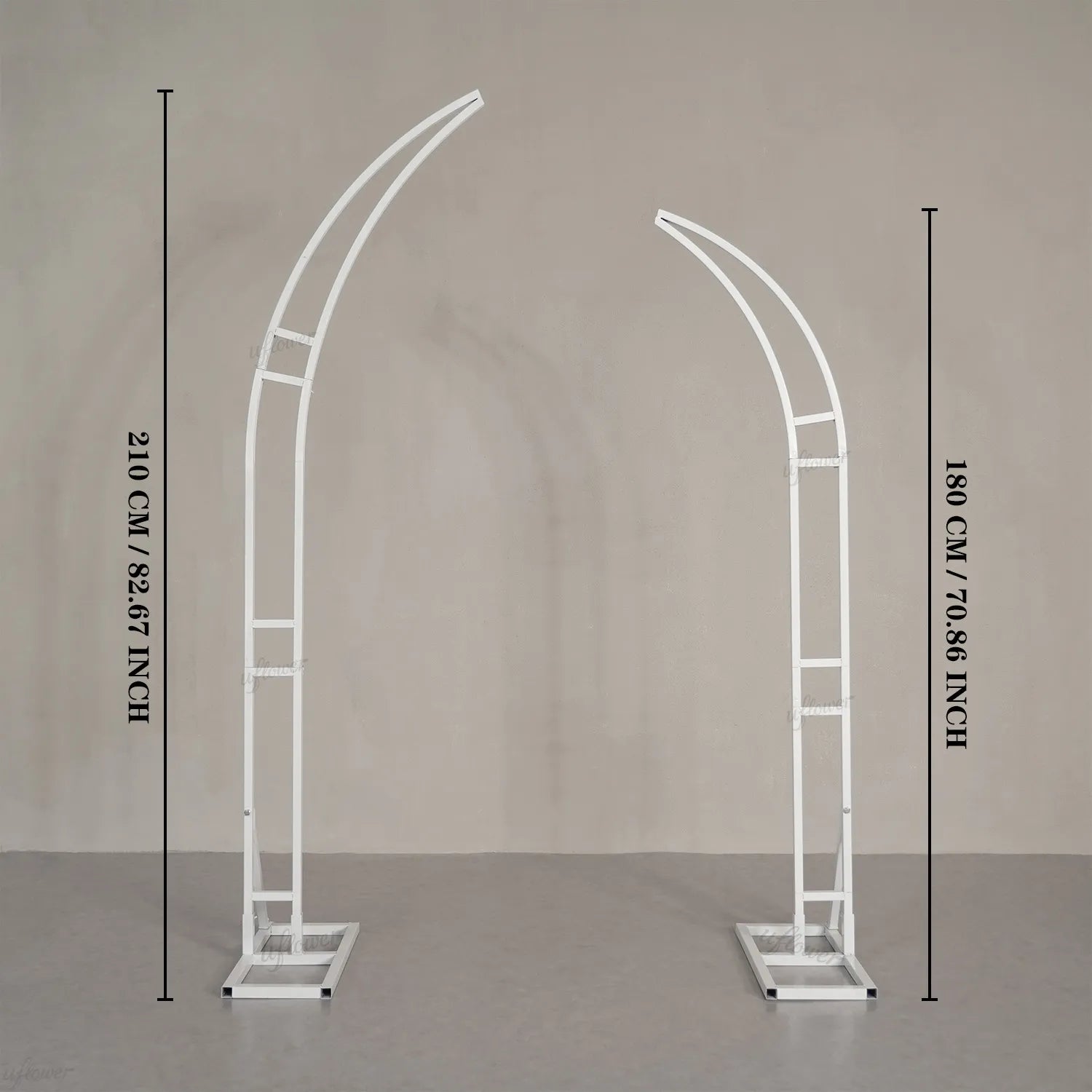 Uflower White Green Floral Arrangement Horn Arch Wedding Backdrop Props SET80189