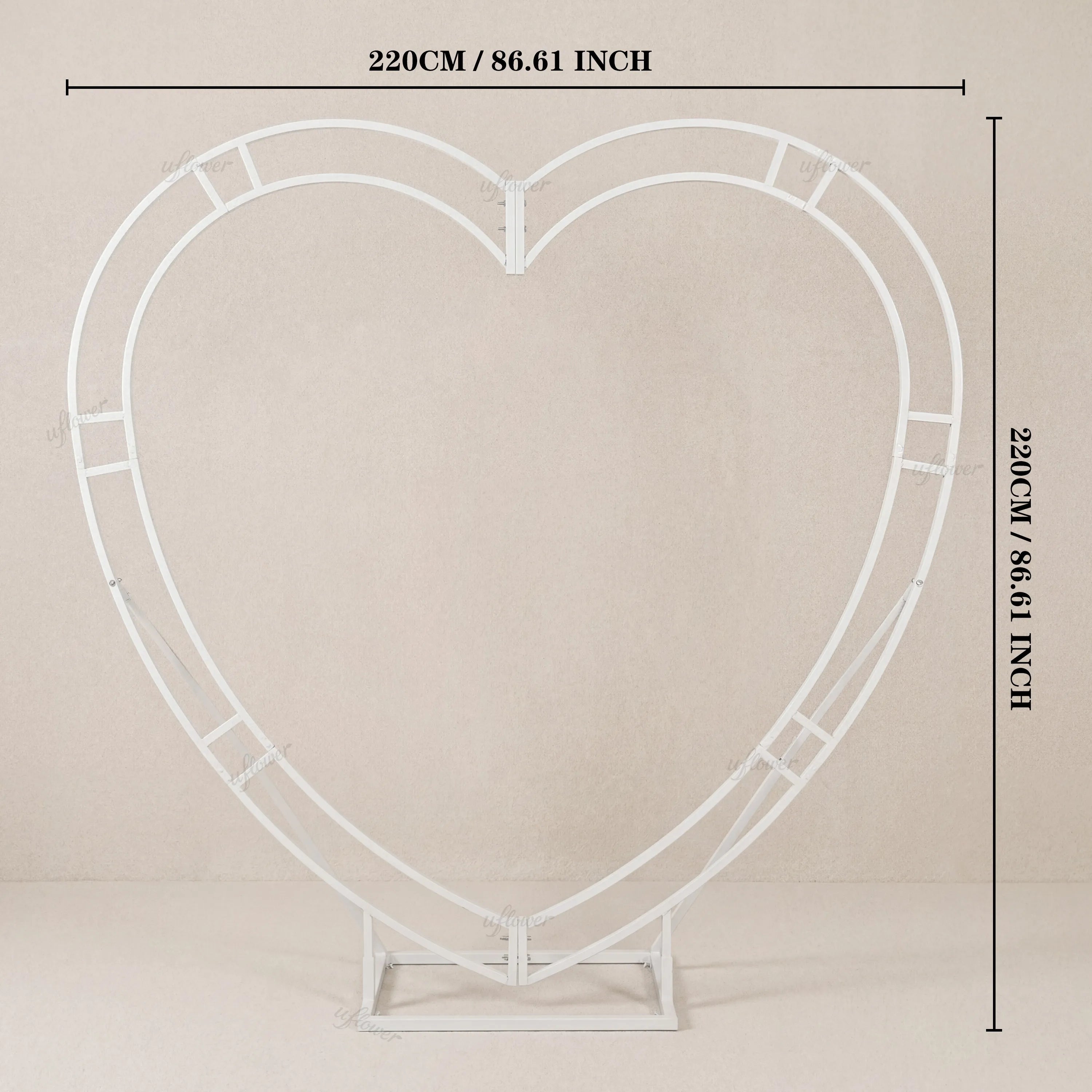 Uflower Square Arch Stand Wedding Background Event Floral Decor Props MSD80023