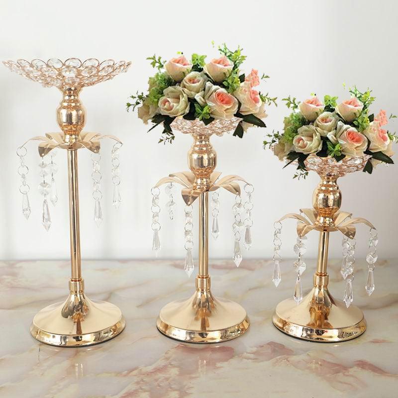 Golden Candlestick Wedding Table Scene Decoration - Uflower