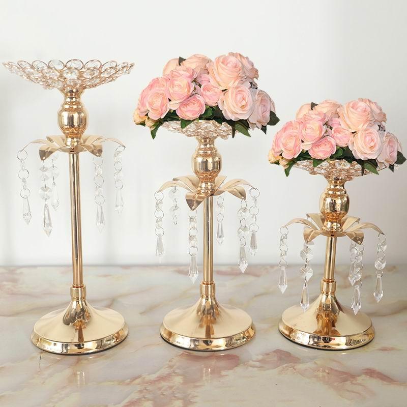 Golden Candlestick Wedding Table Scene Decoration - Uflower