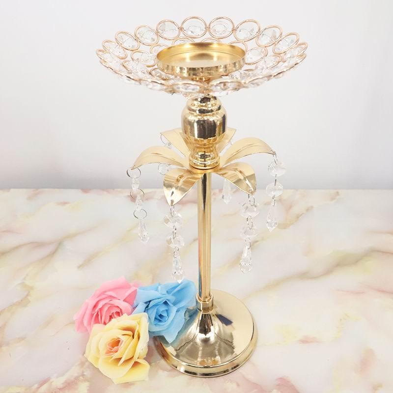 Golden Candlestick Wedding Table Scene Decoration - Uflower