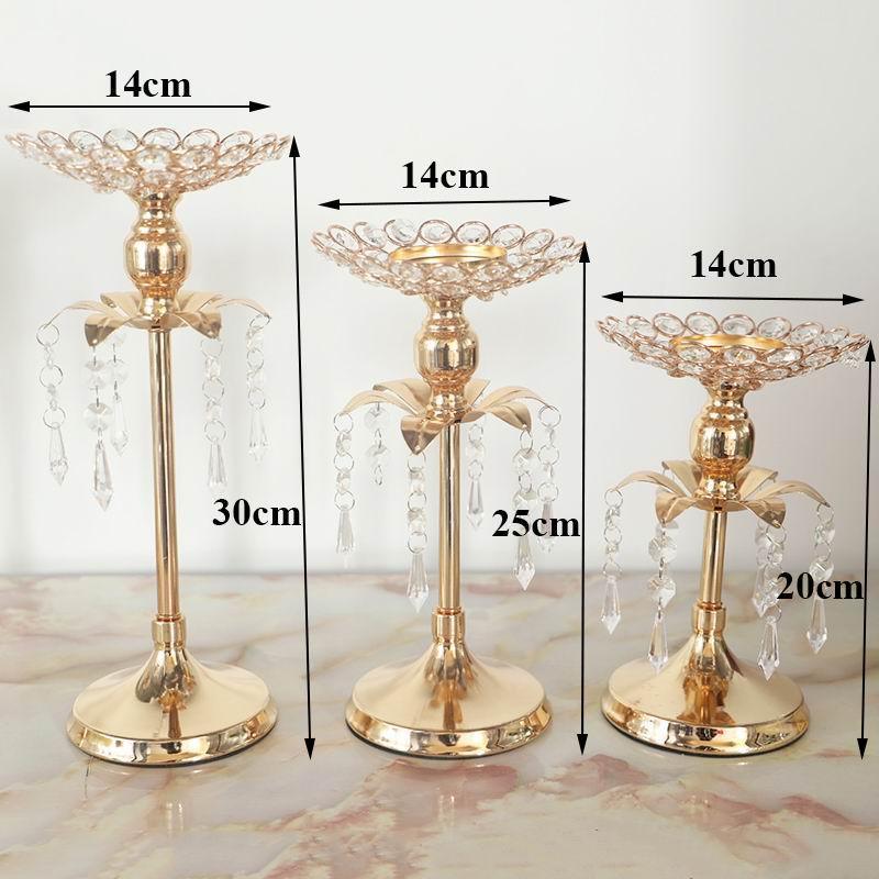 Golden Candlestick Wedding Table Scene Decoration - Uflower