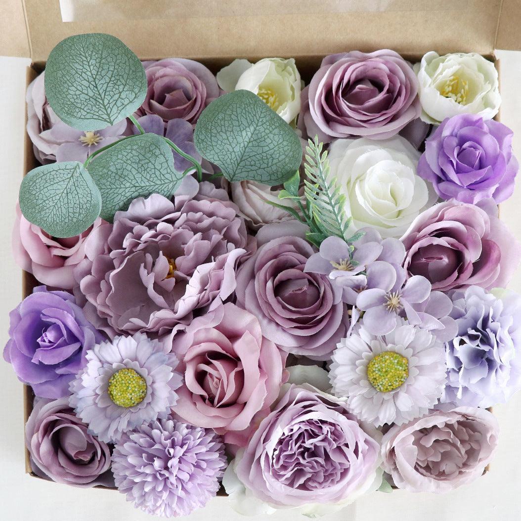 New European Wedding Light Purple Simulation Flower Boxes - Uflower - Uflower