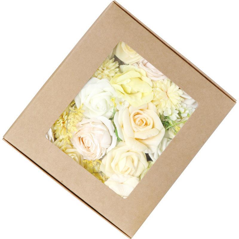 New Wedding Yellow Simulation Flower Boxes - Uflower - Uflower