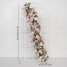 Uflower Pink Rose Wedding Horn Arch Backdrop Decor SET80043 - Uflower
