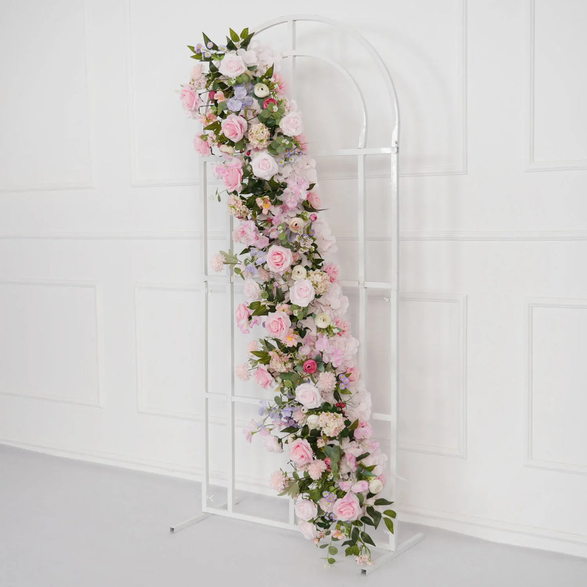 Uflower Pink Rose Wedding Horn Arch Backdrop Decor SET80043 - Uflower