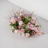Uflower Pink Rose Wedding Horn Arch Backdrop Decor SET80043 - Uflower