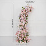 Uflower Pink Rose Wedding Horn Arch Backdrop Decor SET80043 - Uflower