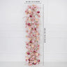 Uflower Pink Roses Backdrop Wall Flower Row Wedding Decor MC80024 - Uflower