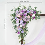 Uflower Purple Green Hanging Artificial Flower Corner Floral SET80038 - Uflower