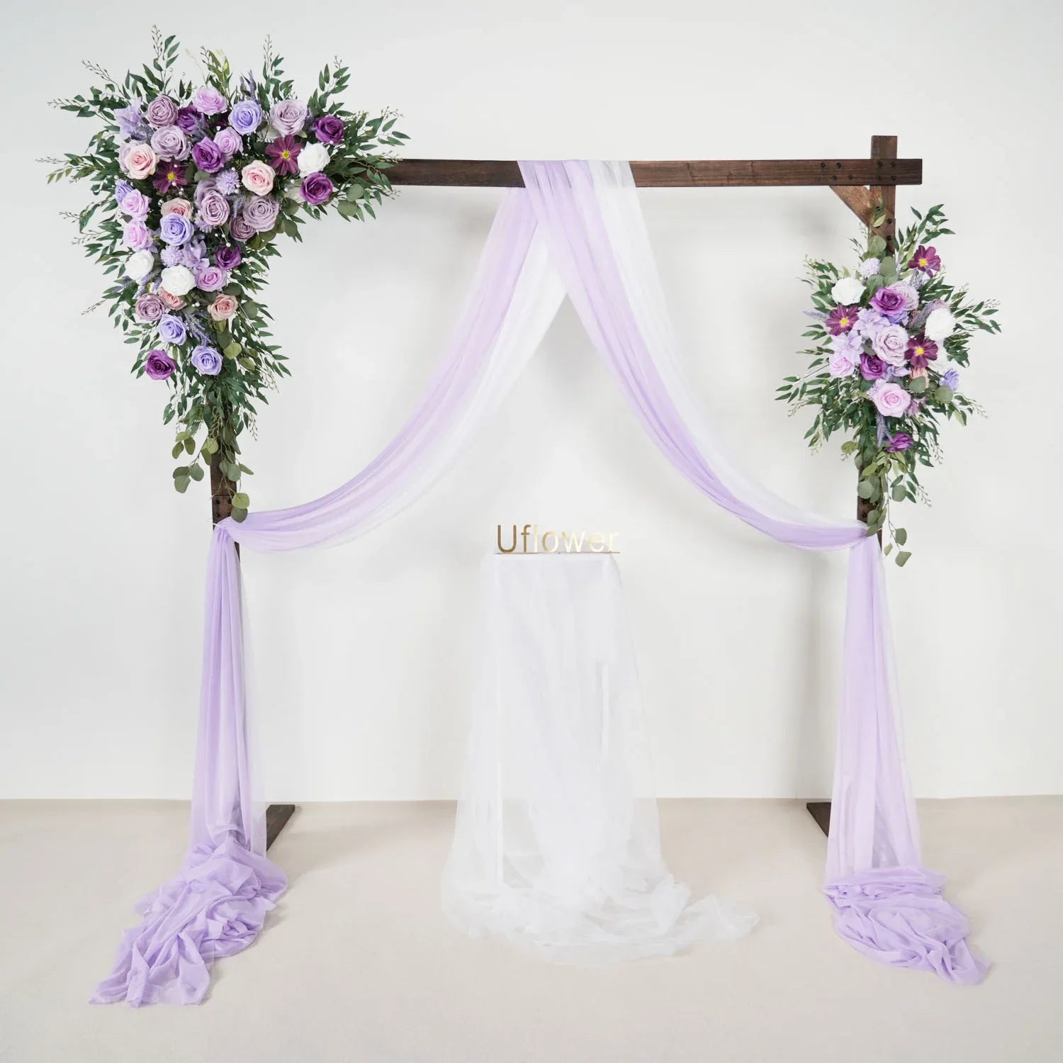 Uflower Purple Green Hanging Artificial Flower Corner Floral SET80038 - Uflower