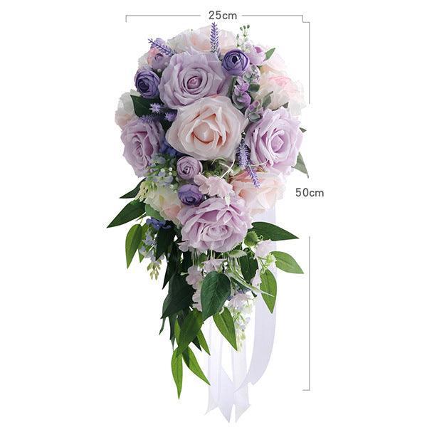 Purple Rose Wedding Bridal Bouquets - Uflower