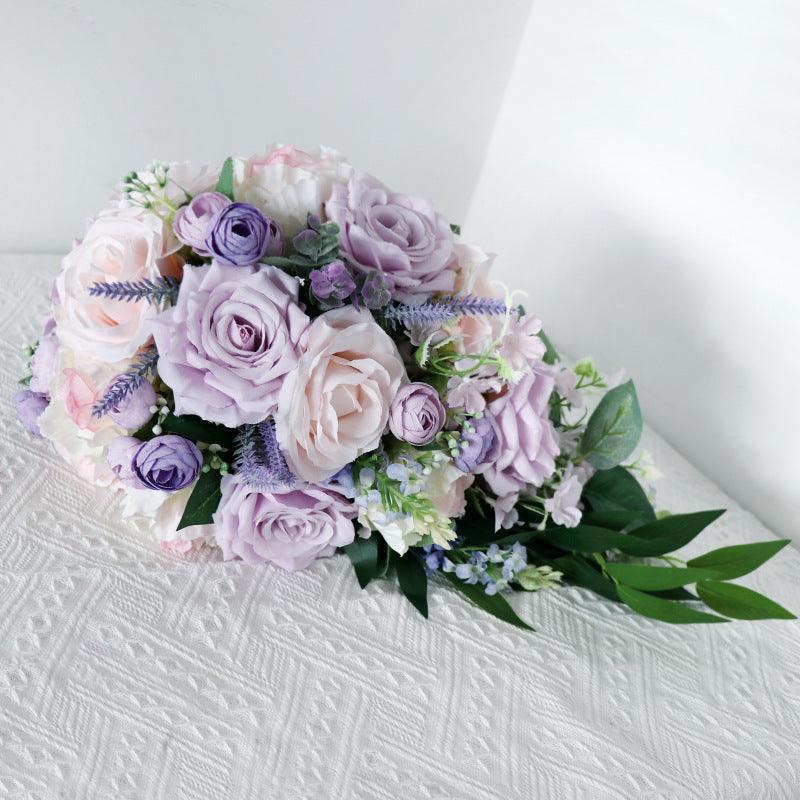 Purple Rose Wedding Bridal Bouquets - Uflower