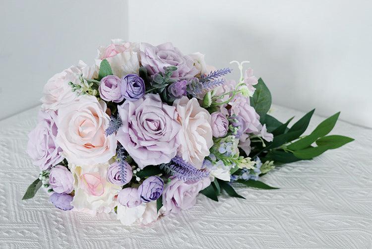 Purple Rose Wedding Bridal Bouquets - Uflower