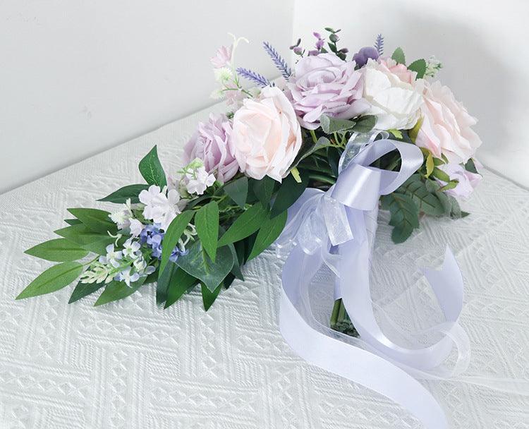 Purple Rose Wedding Bridal Bouquets - Uflower